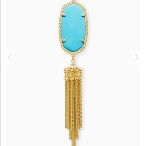 Kendra Scott Rayne Turquoise/Gold Necklace